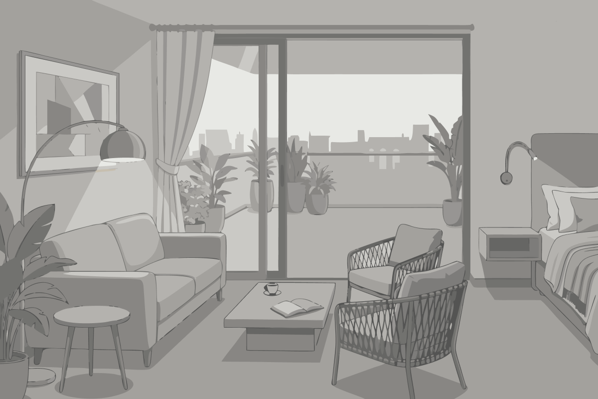 Apartament z widokiem na góry